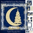 Navy and Gold Foil Crescent Moon Christmas 9