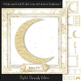 White and Gold Foil Crescent Moon Christmas 5