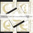 White and Gold Foil Crescent Moon Christmas Bumper Kit 1