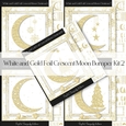 White and Gold Foil Crescent Moon Christmas Bumper Kit 2