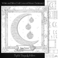 White and Silver Foil Crescent Moon Christmas 2