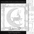 White and Silver Foil Crescent Moon Christmas 3