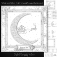 White and Silver Foil Crescent Moon Christmas 4