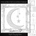 White and Silver Foil Crescent Moon Christmas 7