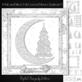 White and Silver Foil Crescent Moon Christmas 9