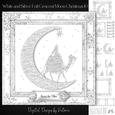 White and Silver Foil Crescent Moon Christmas 10