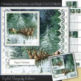 Christmas Santa Reindeer and Sleigh 7.45x7.45 Mini Kit