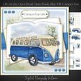 Life on the Open Road Open Book...Blue VW Camper Van