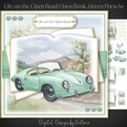 Life on the Open Road Open Book...Green Porsche
