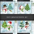 Happy Snowman Bumper Set