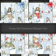 Funny Hat Snowmen Bumper Set