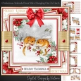 Christmas Animals Door Mice Hanging Out 7x7 inch