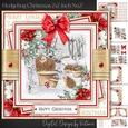 Hedgehog Christmas 7x7 inch No.2