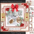 Hedgehog Christmas 7x7 inch No.3