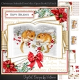 Christmas Animals Door Mice Open Book 7x7 inch