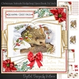 Christmas Animals Hedgehog Open Book 7x7 inch