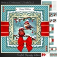 Birds at Christmas 7x7 inch No.5
