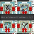 Birds at Christmas 7x7 inch Bumper Set 3