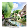 Bridge over the Water 7x7 inch No.1