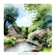 Bridge over the Water 7x7 inch No.5
