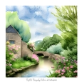 Bridge over the Water 7x7 inch No.10