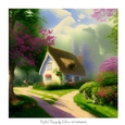 Spring Cottage 7x7 inch No.1