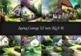 Spring Cottage 7x7 inch No.9-16