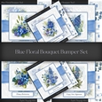 Blue Floral Bouquet Bumper Set