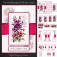 Fuchsia Bouquet 5x7 inch No.2