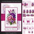 Fuchsia Bouquet 5x7 inch No.4