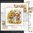 Teddy Bear in a Flower Basket No.3