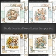 Teddy Bear in a Flower Basket Bumper Set