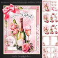 Its time to Celebrate! Champagne and Rose A5 No.2