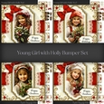 Young Girl with Holly Bumper Set