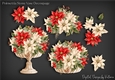Poinsettia Stone Vase Decoupage