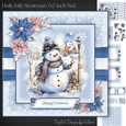 Holly Jolly Snowman 7x7 inch No.1