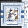Holly Jolly Snowman 7x7 inch No.2