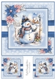 Holly Jolly Snowman Toppers 8x8 inch No.1