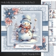 Holly Jolly Snowman 7x7 inch No.3