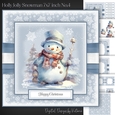 Holly Jolly Snowman 7x7 inch No.4