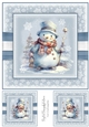 Holly Jolly Snowman Toppers 8x8 inch No.4