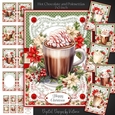 Hot Chocolate and Poinsettias 7x5 inch