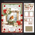 Robins and Poinsettias with Decoupage 7x5 inch No.1