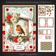 Robins and Poinsettias with Decoupage 7x5 inch No.3