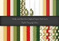 Holly and Berries Digital Paper 8x8 inch