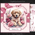 Puppy in Flowers No.4