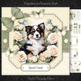 Puppy in Flowers No.6