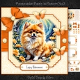 Pomeranian Puppy in Flowers No.3