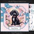 Poodle Puppy in Flowers No.1