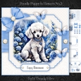 Poodle Puppy in Flowers No.3